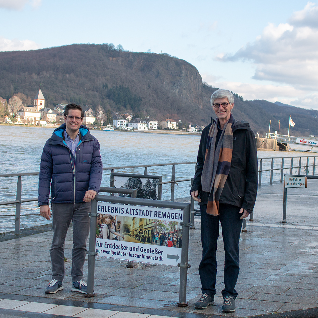 Freie Wähler Landtagskandidaten Reiner Friedsam und Christian Altaier trafen sich in Remagen und fordern den Tourismus regional leben und im Land stärken