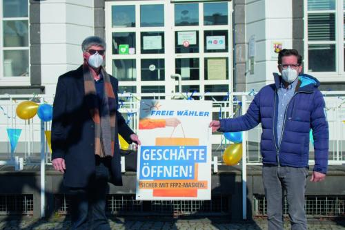 Landtagskandidaten Friedsam und Altmaier fordern Geschäfte öffnen